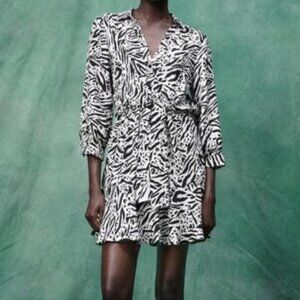 Zara Animal Print Dress SZ‎ S
